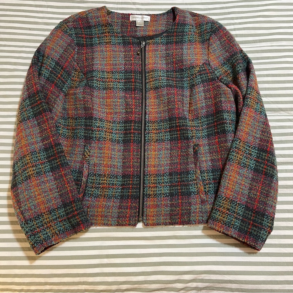 Christopher & Banks Colorful Plaid Women's Blazer